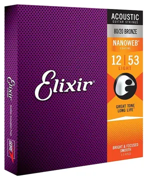 Elixir 11052 Western 80/20 Br. Nano Bronze L Nano 012/053