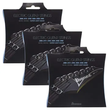 Electric Guitar Strings 9-42 Ibanez IEGS6 Super Light X3 SET OFFER
