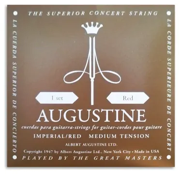 Jogo de Cordas Augustine Imperial Red Guitarra Clássica Tensão Média