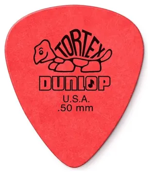 Dunlop Palheta Tortex Dunlop Vermelha 0,50mm para Violão - Unidade