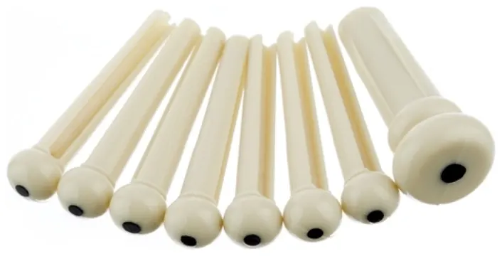 Fender Acoustic Bridge Pin Set, Ivory with Black Dots