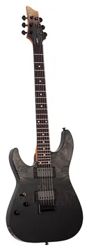 Schecter C-1 Standard Burl Left Handed, Black Fade Burst