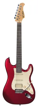 Prodipe ST83LH RA Car Guitare Electrique Strato Gaucher Red