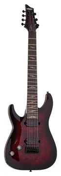 Schecter Omen Elite-7 Black Cherry Burst Left Handed