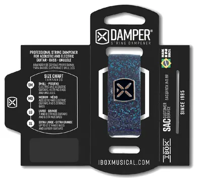 Ibox Damper Abafador Ibox DHMD03 Medium Para Instrumento de Cordas - Azul Holográfico
