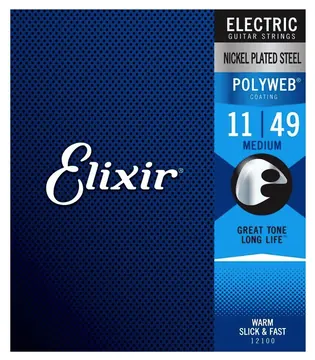 Elixir Electric Medium (.11-.49) Nickel Plated Steel w/POLYWEB Coating