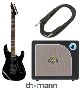 ESP LTD KH-202 BLK Kirk Ham Bundle