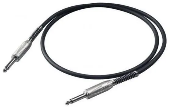 Proel BULK100LU05 Cavo Jack Mono 6.3mm a jack Mono 6.3mm 0,5mt. Nero