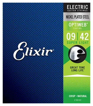 Elixir Optiweb 19002 09-42 Electric Guitar Strings Nickel