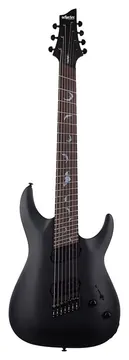 Schecter Damien 7 Multi-Scale Satin Black