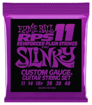 Ernie Ball Encordoamento Para Guitarra Ernie Ball 011.048 RPS11 Power Slinky (2242)