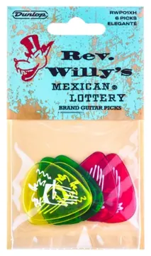 Jim Dunlop Reverend Willys Mexican Lottery Heavy Picks , Players Pack