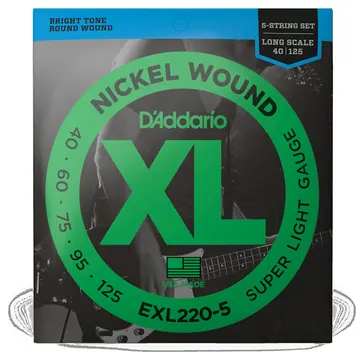 Daddario EXL220-5 Super Light 40-125