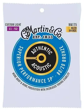 Martin Encordoamento P/ Violão Martin MA175 Authentic Series Aço 011