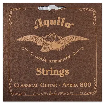 Jogo de Cordas Aquila Ambra 800 82C Tensão Normal para Guitarra Clássica