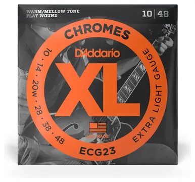 D_Addario D'ADDARIO ECG23 FILE PLAT CHROME STAINLESS STEEL Jazz x-light 10-48