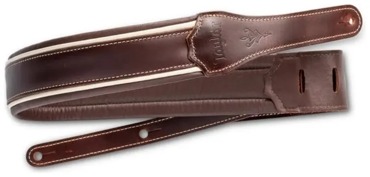 Taylor Century 2.5" Leather Guitar Strap - Cordovan/Cream