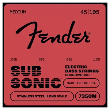 Fender SubSonic™ 7350 Stainless Roundwound Bass Strings 045-105