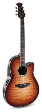Ovation CS24X-7C-G Celebrity Traditional Plus Mid Roundback Elektro-Akustik-Gitarre, cognac burst
