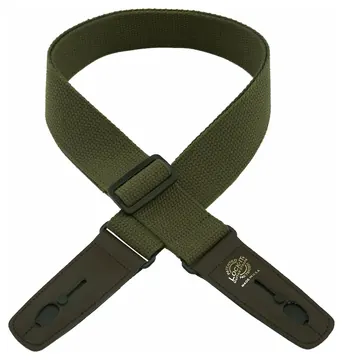 DAndrea LIS C2 OLV Lock-It Strap 2 Baumwoll-Gitarrengurt (51mm), Olive