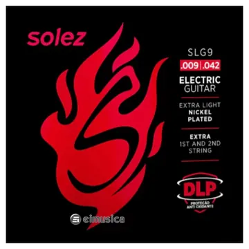 Solez Encordoamento para Guitarra Solez - Modelo SLG9 - Calibre .009 - .042