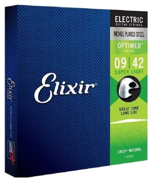 Elixir Encordoamento Elixir 009 Guitarra Super Light Optiweb 19002 Original (2412)