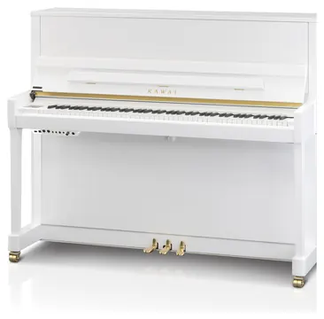 Kawai K-300 Klavier weiß poliert mit ATX4 Silent-System – Millennium-III-Mechanik, Fichten-Resonanzboden