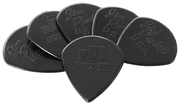 Dunlop Nylon Jazz IIIS Pick, Players Pack of 6