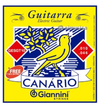 Giannini Encordoamento Para Guitarra Elétrica Giannini Canário - Calibre .010 - .046