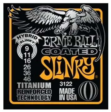 Ernie Ball 3122 Hybrid Slinky Coated Titanium