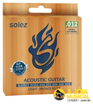 Solez Encordoamento Solez 012 Bronze Light Violão Aço