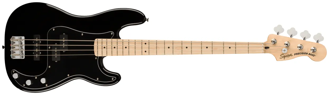 Squier Affinity Precision Bass PJ, Maple Fingerboard, Black Pickguard, Black