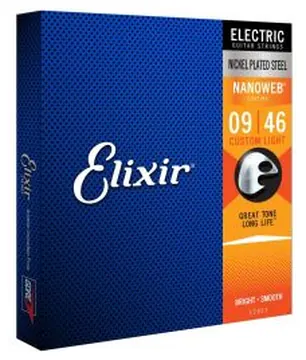 Elixir Nanoweb Custom Light Electric Guitar Strings, 9-46, E12027
