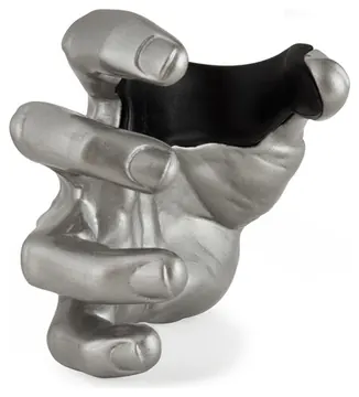 GuitarGrip Silver Metallic Male Hand right Gitarren-Wandhalter