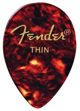 Blister plettri Fender 358 shape Shell thin 12pz