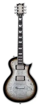 ESP Original Series Eclipse Custom Silver Liquid Metal Burst