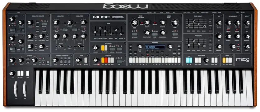 Moog MUSE Sintetizzatore Pro Polifonico Bitimbrale Analogico a 61 Tasti e 8 Voci