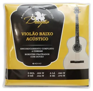 Jogo de Cordas Dragão 034 para Baixo Acústico Nylon
