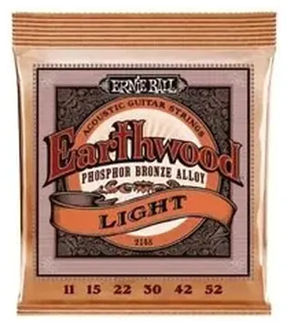 Ernie Ball Encordoamento Ernie Ball 011-052 P/ Violao Aco Earthwood Leve Ph.bronze P02148