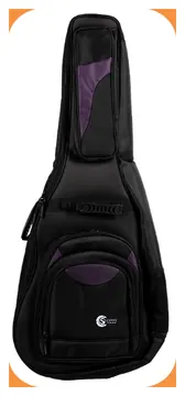 Custom Sound Capa Violão Folk Custom Sound Preta e Roxo