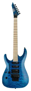 ESP LTD MH-203QM See Thru Blue Left Handed