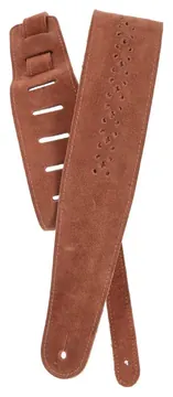 Meinl Planet Waves 25PRF04 Vented Leather Collection Wildledergurt - Camel Suede Rosette