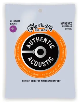 Martin Encordoamento P/ Violão Martin MA535FX Authentic Series Aço 011