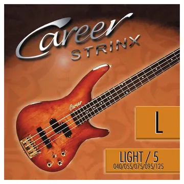 Career Strings Electric Light 5-Saiter 040-125 Nickel Plated Steel. Long Scale. Saiten für E-Bass