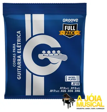 Solez Encordoamento Groove para Guitarra 010 GFP2 Full Pack
