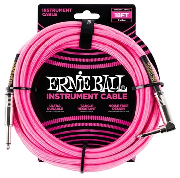 Ernie Ball 6083 Cavo Braided Neon Pink 5,49 m