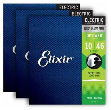 Elixir Optiweb Electric Guitar Strings 10-46 3 Pack