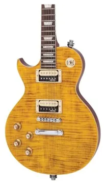 Vintage V100AFD Reissued Electric Guitar Lef Hand Paradise Flamed Amber