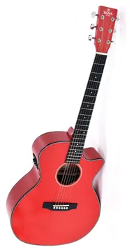 Sigma GMC-1E-MFR Grand Auditiorium Elektro-Akustik-Gitarre, metallic flake red