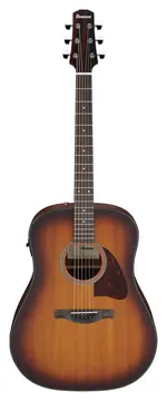 Ibanez aad54eomh chitarra acustica elettrificata open pore mahogany sunburst